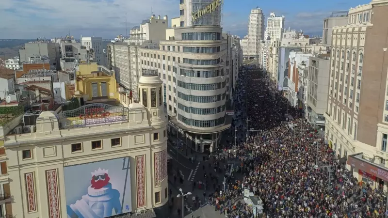 Manifestación por la Sanidad Pública en la ciudad de Madrid.