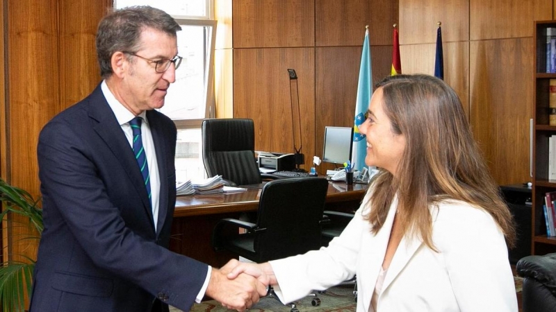 25/2/23 Feijóo y la alcaldesa socialista de A Coruña, Inés Rey, en una imagen de 2019.