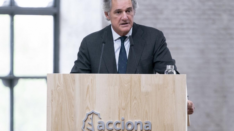 El presidente de Acciona, José Manuel Entrecanales, en la junta de accionistas de la constructora. E.P./A. Pérez Meca