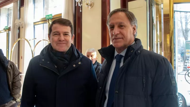 04/03/2023. Alfonso Fernández Mañueco junto a Carlos García Carbayo, a 3 de marzo de 2023,