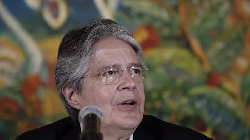 El presidente de Ecuador, Guillermo Lasso, en San José (Costa Rica).