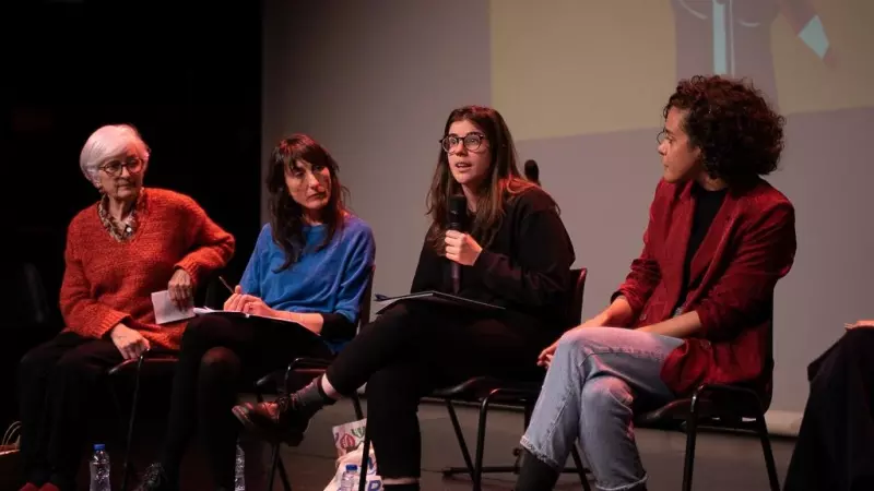 Berta Gómez, Nagua Alba, Marta García Miranda, Luz Pichel y Marina Hervás en el evento de 'Público' sobre censura y libertad en el siglo XXI, en Madrid, a 7 de marzo de 2023.