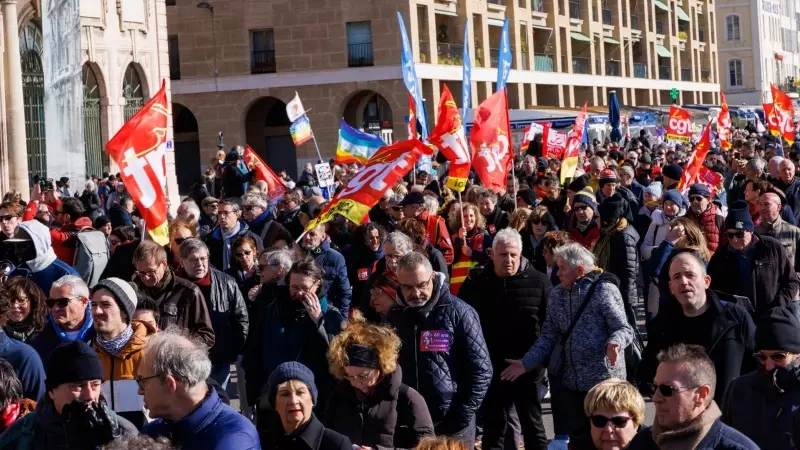 Manifestación contra la reforma de las pensiones en Marsella