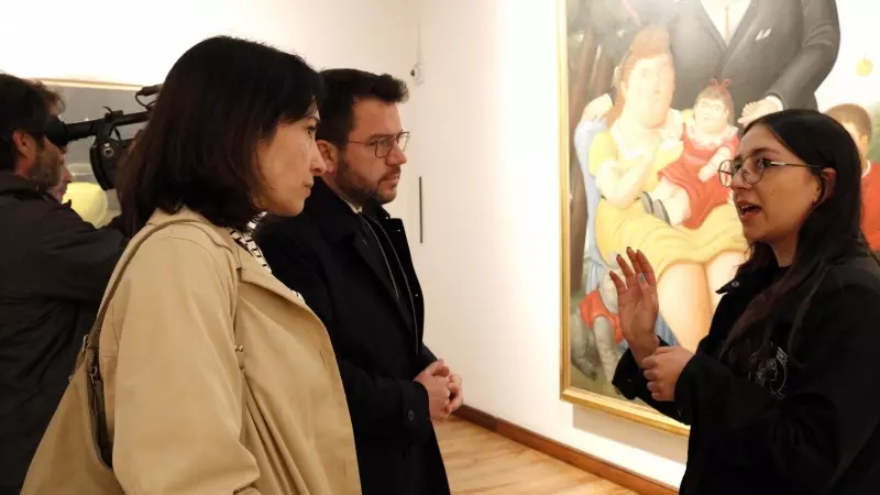 El president de la Generalitat, Pere Aragonès, visitant el Museu Botero a Bogotà, Colòmbia.