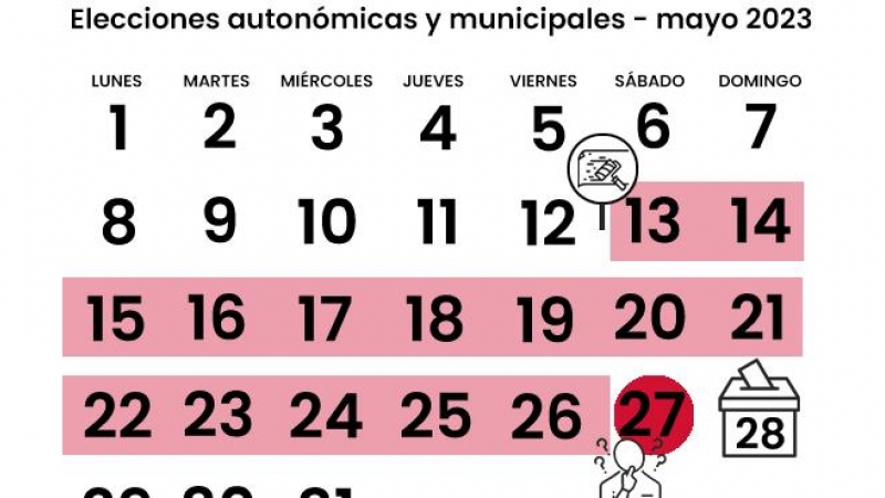 Calendario de las elecciones autonómicas y municipales de 2023