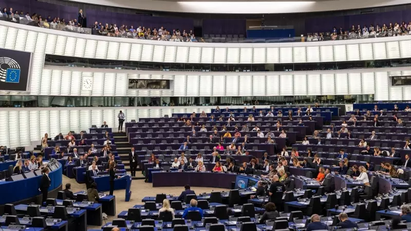 Imagen de una sesión plenaria del Parlamento Europeo, a 13 de septiembre de 2022.