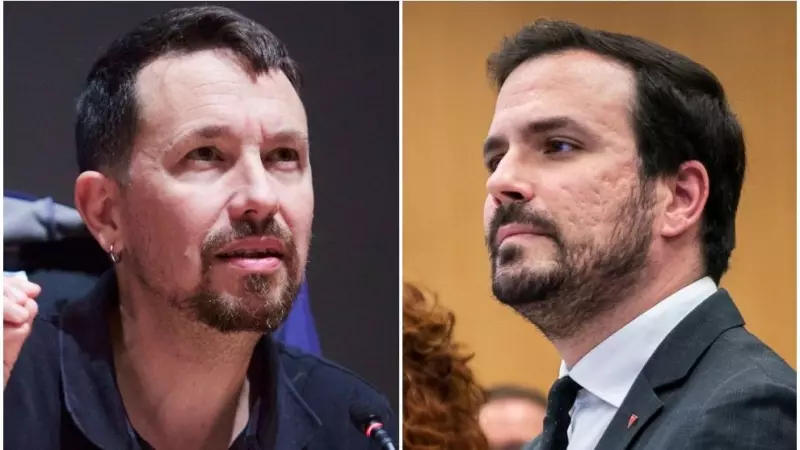 Imagen combinada de Pablo Iglesias y Alberto Garzón.