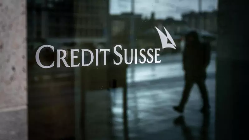 Esta fotografía tomada el 24 de marzo de 2023 en Ginebra muestra el logo del banco Credit Suisse.
