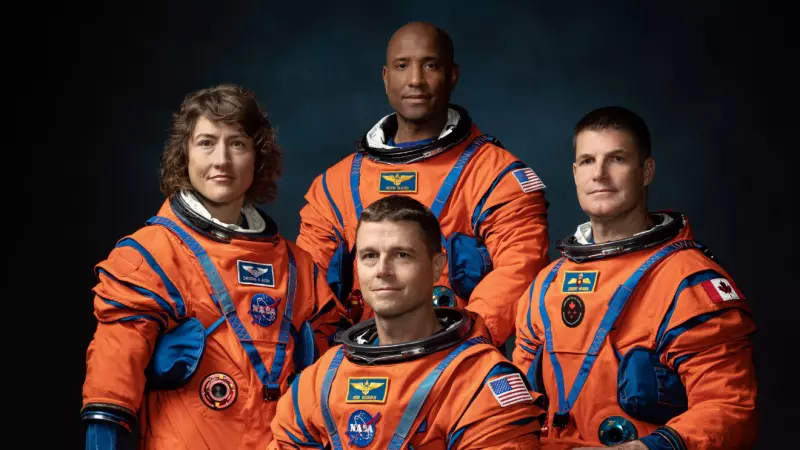Los astronautas Christina Koch, Reid Wiseman, Victor Glover y Jeremy Hansen