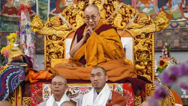 El líder espiritual budista, el dalái lama, durante una visita a la India. Imagen de archivo.