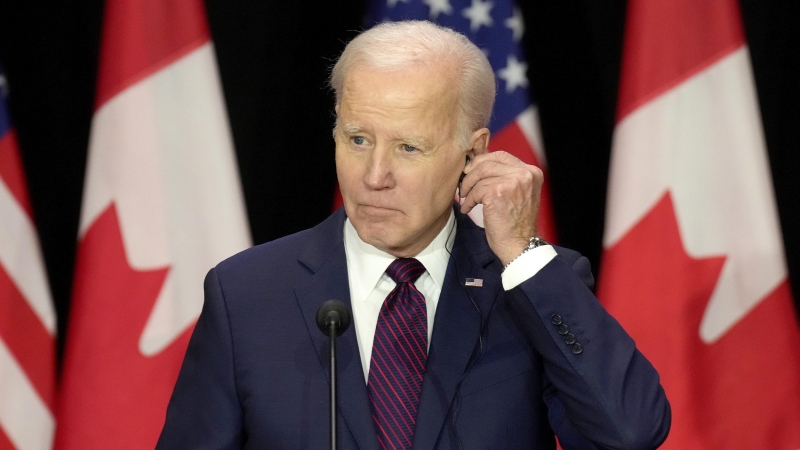El presidente de los Estados Unidos, Joe Biden, en una rueda de prensa en Canadá el pasado mes de marzo.