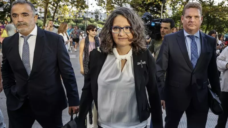 La exvicepresidenta, exportavoz y exconsellera de Igualdad y Políticas, Mónica Oltra, a su llegada a la Ciudad de la Justicia de València, a 19 de septiembre de 2022.