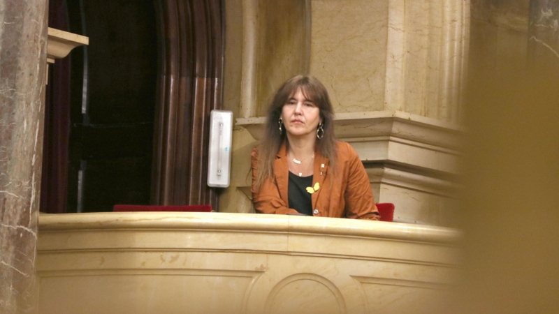 La presidenta del Parlament suspesa, Laura Borràs, durant una sessió de la cambra, la setmana passada