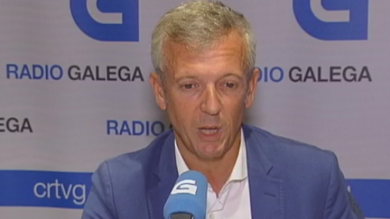 10/5/23 El presidente de la Xunta, Alfonso Rueda, en una entrevista en la Radio Galega.