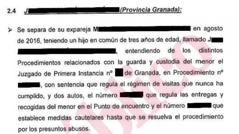 Infancia Libre declaraciones a la policía en el caso M.V.C.