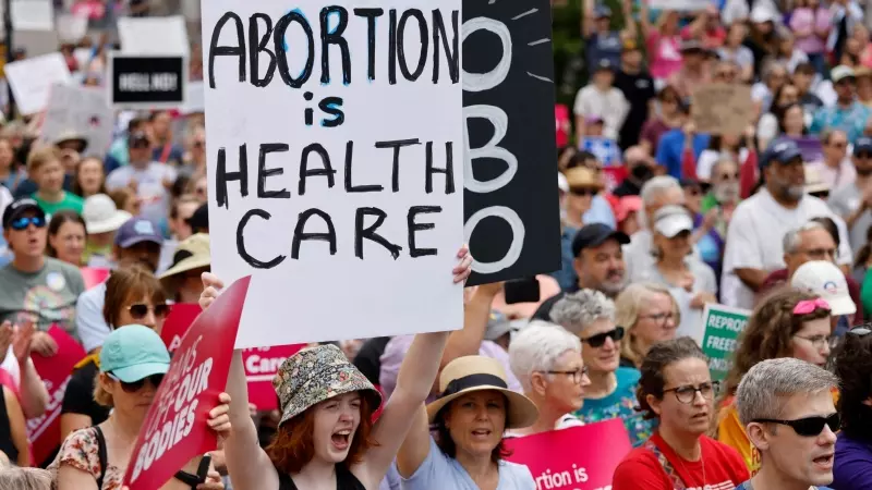 Protestas contra la prohibición del aborto en Carolina del Norte (Estados Unidos), a 13 de mayo de 2023.