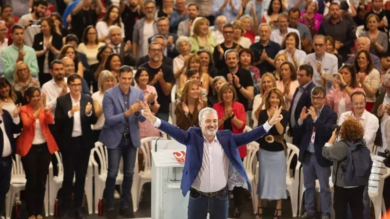 Jaume Collboni, al tancament de campanya del PSC.