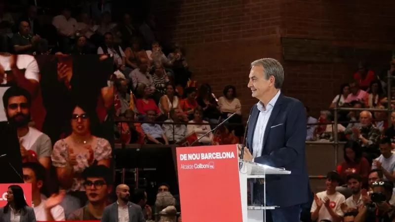 José Luis Rodríguez Zapatero en l'acte de tancament del PSC.