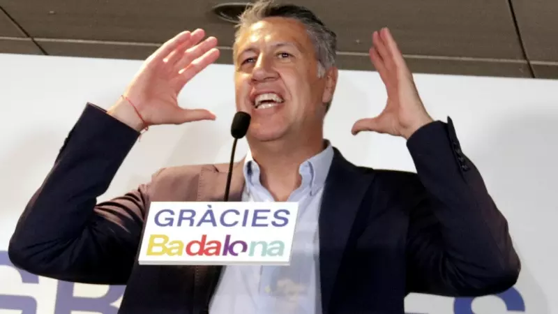 Xavier Garcia Albiol quan ha sortit a valorar la victòria a Badalona.