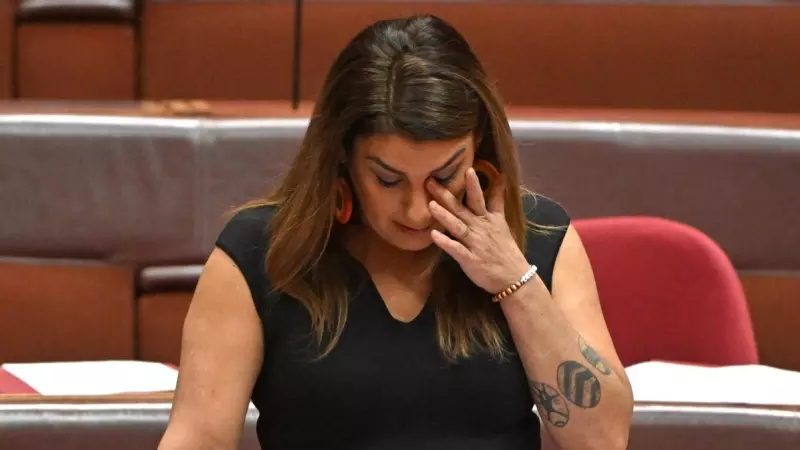 La senadora independiente Lidia Thorpe durante su intervención en el Parlamento de Canberra, Australia, el 15 de junio de 2023.