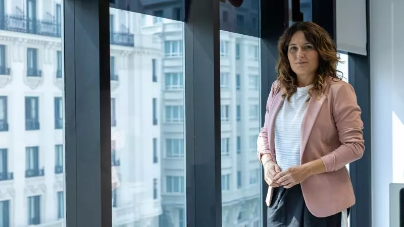 La consellera de Presidència, Laura Vilagrà, tras la entrevista con 'Público'