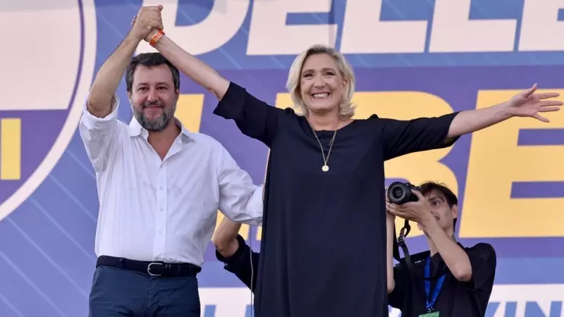 Marine Le Pen y Matteo Salvino