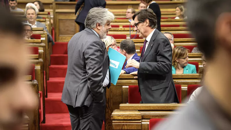 26-9-2023 Salvador Illa (PSC) i Albert Batet (Junts), al Parlament