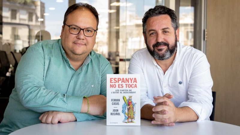 28/09/2023 - Els periodistes Ferran Casas i Joan Rusiñol, autors d''Espanya no es toca'.