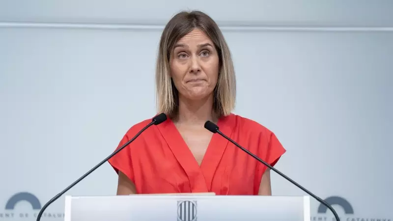 Jéssica Albiach durante una rueda de prensa el pasado 26 de septiembre en Barcelona.