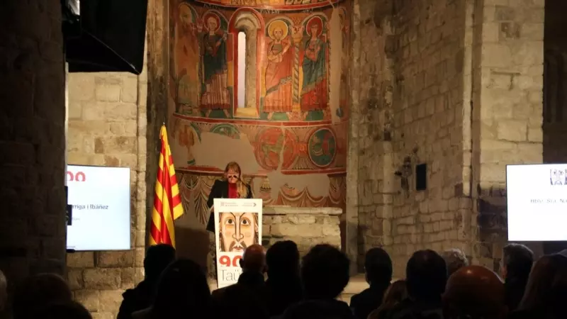 09/10/2023 - La consellera de Cultura, Natàlia Garriga, en l'acte d'obertura de l'Any Taüll.