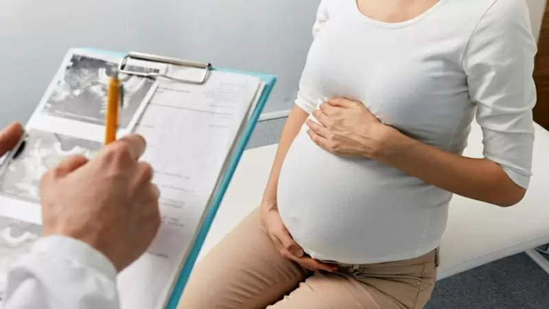 Imagen de archivo de una consulta de embarazo.