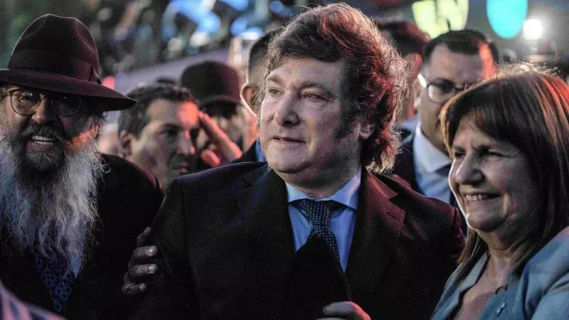 Javier Milei, en la celebración de la tradición judía 'Hanukkah', en Buenos Aires, a 12 de diciembre de 2023