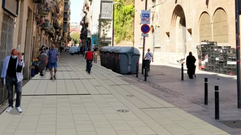 Simulació del futur carrer Sant Antoni Abat a Ciutat Vella.