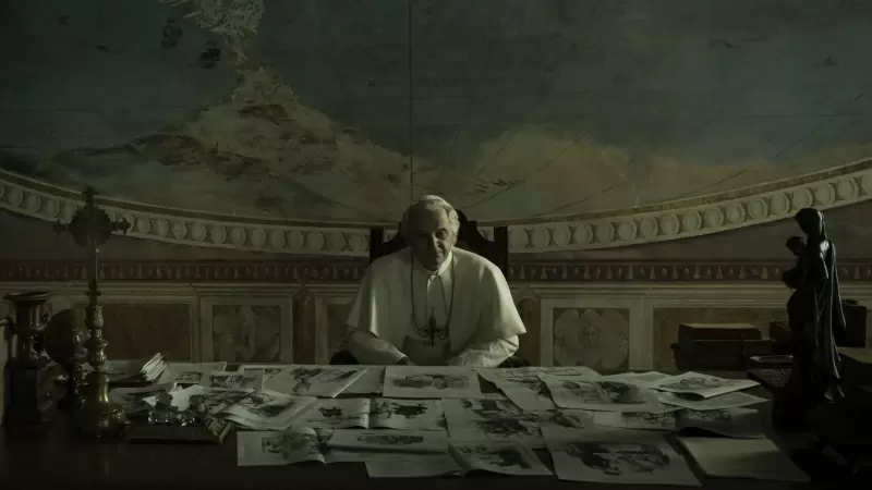 09/01/24. El actor Paolo Pierobon interpreta al Papa Pío IX (Vértigo Films)