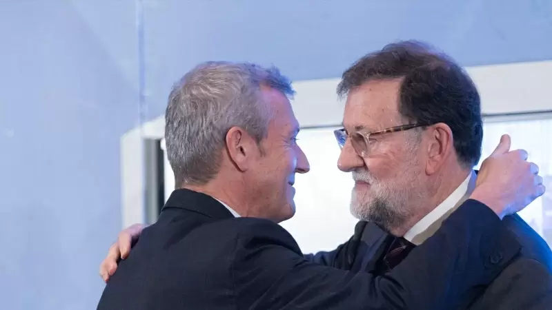 Alfonso Rueda y Mariano Rajoy