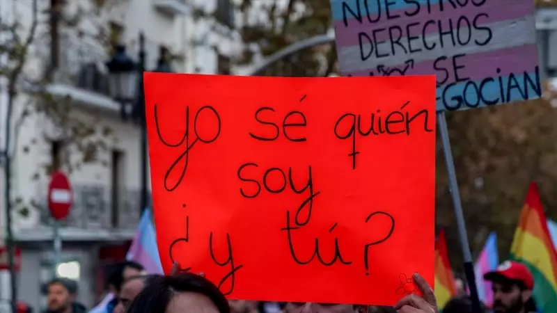 22/1/24 -Foto de archivo de una manifestación por la Ley Trans el 10 de diciembre de 2022 en Madrid.