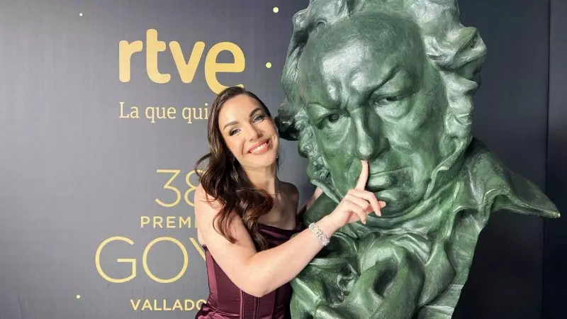 La presentadora Inés Hernand, de RTVE Play, durante la gala de los premios Goya 2024.