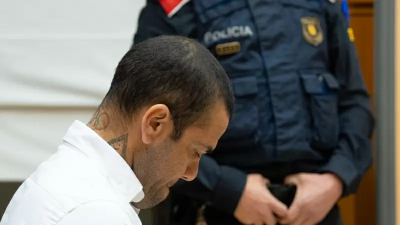 21/02/2024 El exfutbolista Dani Alves durante el juicio en la Audiencia de Barcelona, a 5 de febrero de 2024, en Barcelona, Catalunya.