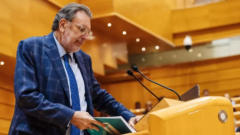 21/2/24 - Foto de archivo del portavoz de Junts en el Senado, Josep Lluís Cleries, durante una sesión plenaria, en el Senado, a 14 de noviembre de 2023, en Madrid.
