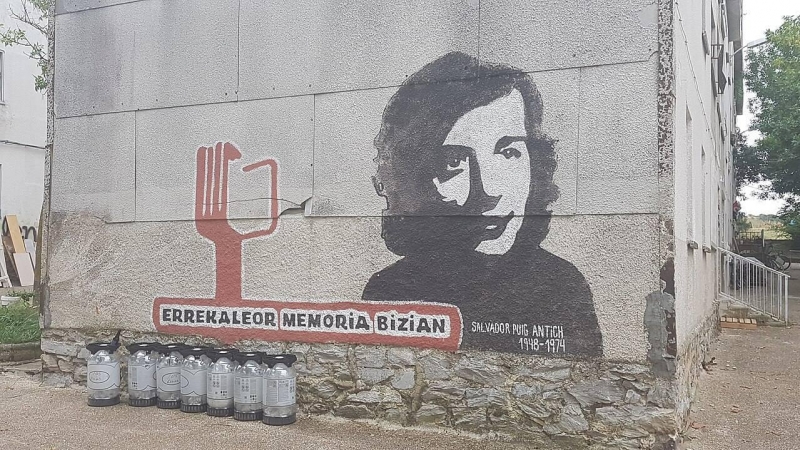 2018 - Mural dedicat a Puig Antich al País Basc.