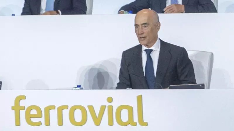 El presidente de Ferrovial, Rafael del Pino, en la última junta de accionistas de la constructora.