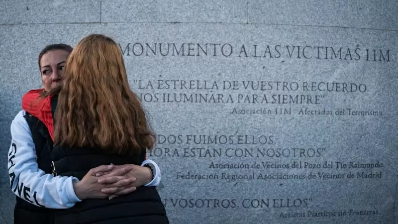 Acto homenaje a la víctimas de los atentados de 2004 bajo el lema '11M Recuerdo Vivo', en la estación de Cercanías El Pozo, a 11 de marzo de 2023, en Madrid