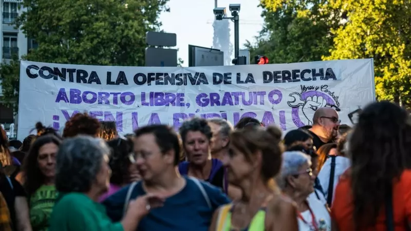 Manifestación por el Día de Acción Global por la despenalización del aborto, a 28 de septiembre de 2023, en Madrid.