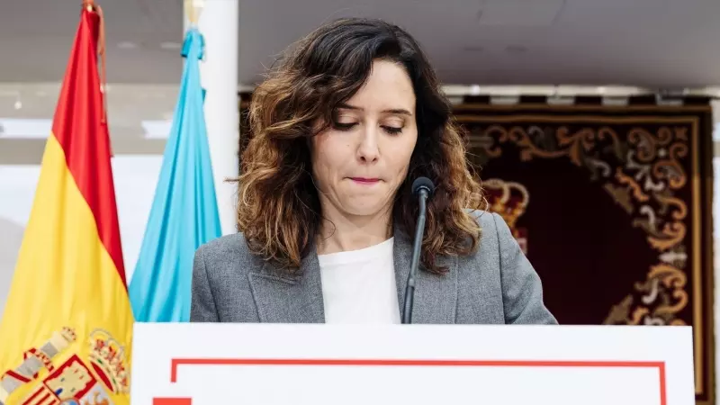 La presidenta de la Comunidad de Madrid, Isabel Díaz Ayuso, ofrece una rueda de prensa en Madrid, a 13 de marzo de 2024.