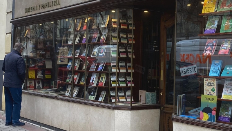 20/3/24 - Imagen de la librería Pérgamo, la más antigua de Madrid.