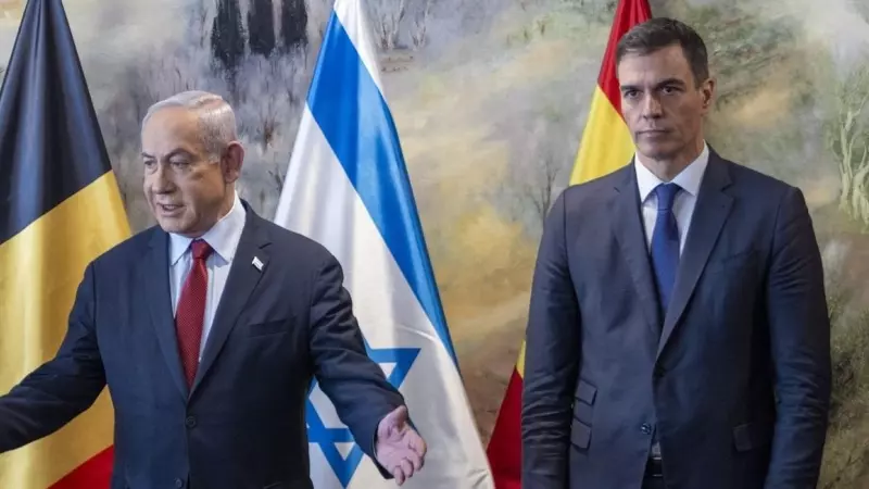 El primer ministro de Israel, Benjamín Netanyahu, junto al presidente del Gobierno, Pedro Sánchez, durante un encuentro en Jerusalén, a 23 de noviembre de 2023.