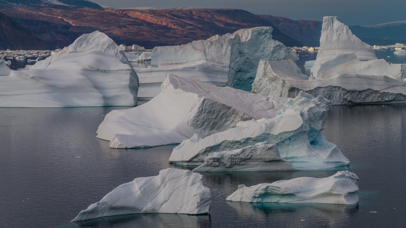 Hielo en el Ártico.