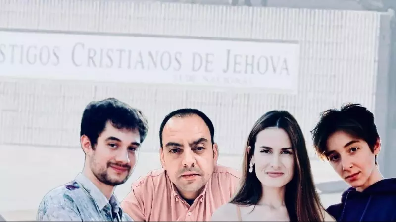 De izquierda a derecha: Natán Verdés, Samuel, Sonia Rábago y Ana, ex adeptos que forman parte de la Asociación Española de Víctimas de los Testigos de Jehová