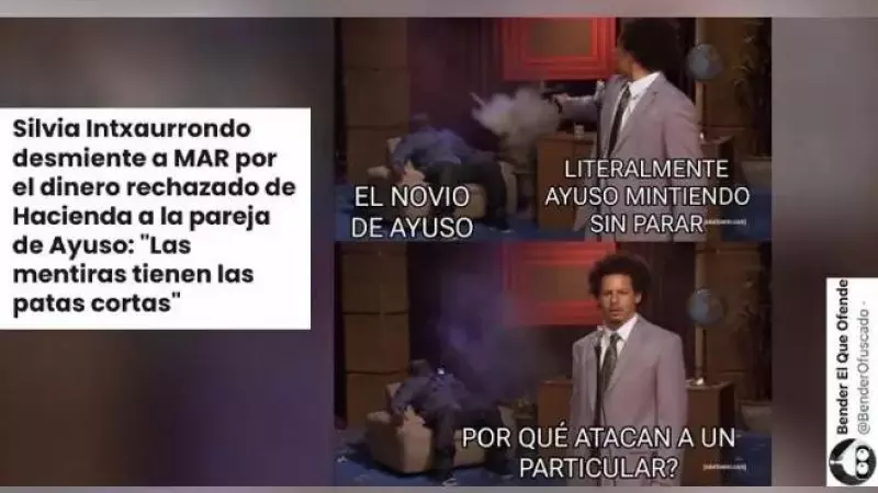 La última artimaña de Ayuso sobre su pareja y Hacienda explicada en tuits: 'Olía a chufla de lejos'