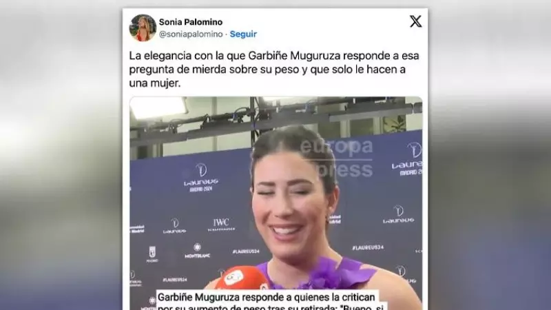 Hoy, en 'Respuestas a Preguntas de Mierda', la lección de elegancia de Garbiñe Muguruza cuando le hablan de su físico